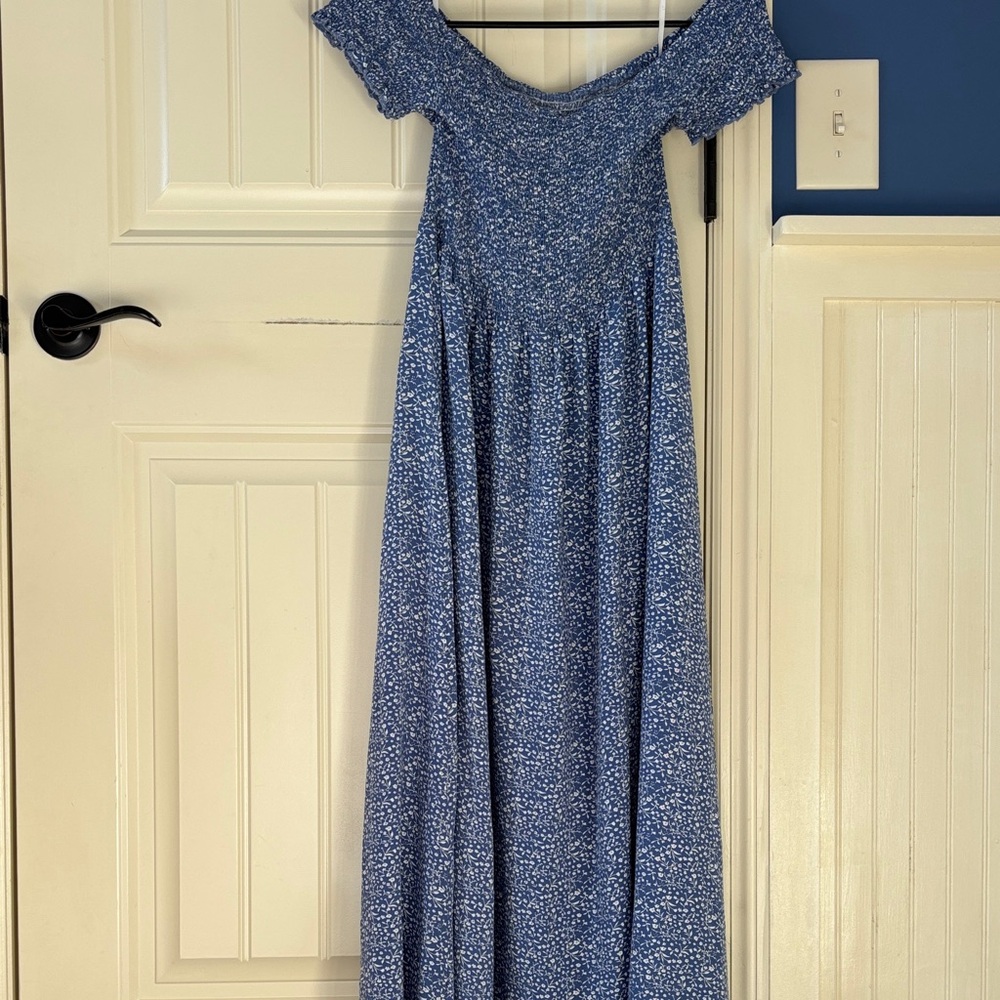 Blue Off-Shoulder Dress - Picture 6 of 6